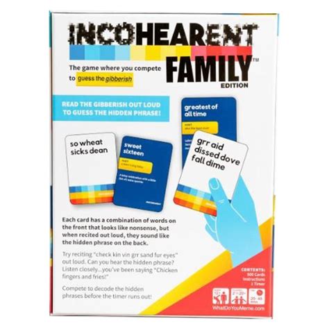 incoherent game|Incohearent: Family Edition .